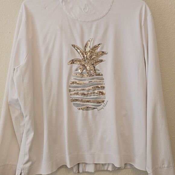 Tommy Bahama Martinique Pineapple Full-Zip Sweatshirt ~ Size L - Picture 4 of 8